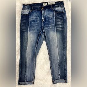 Indigo Rein Stone Washed Cropped Jeans